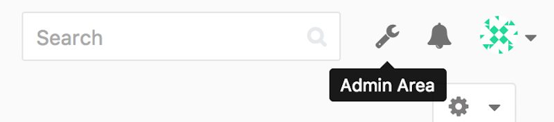 Το εικονίδιο "`Admin area`" στο μενού του GitLab